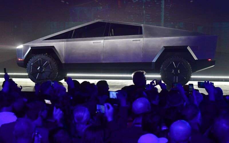 Tesla's Cybertruck at its November 2019 unveiling.