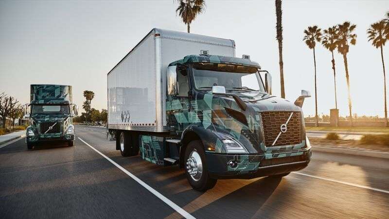 A class-8 truck in the sunshine