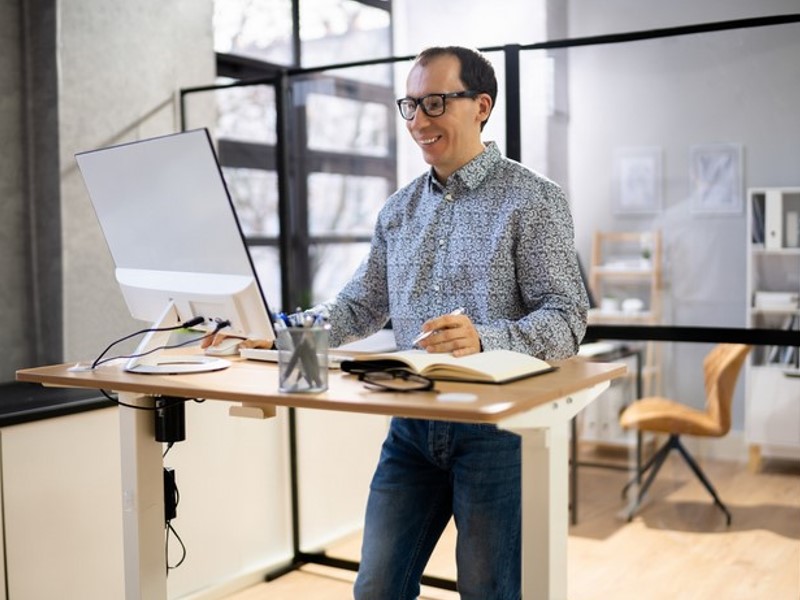 raised writing desks for more productivity at work