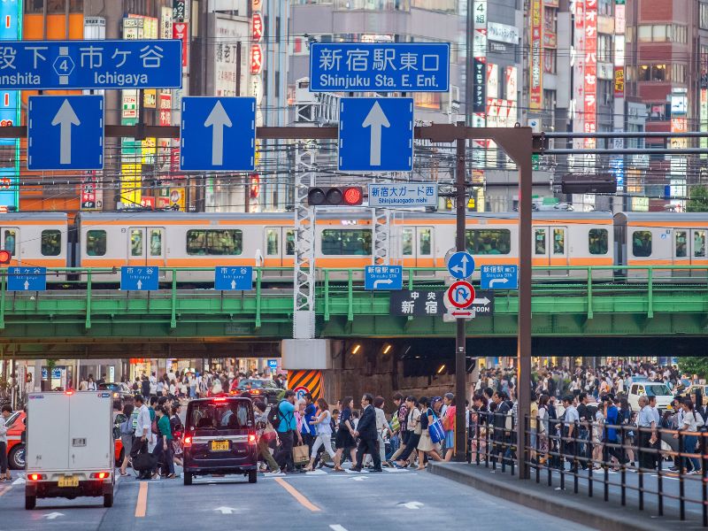 Shinjuku train staion in Tokyo, Japan